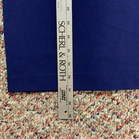 Trina Turk Cobalt Blue Ruffle Front Sleeveless Knee Length Sheath Dress Size 0 - Picture 13 of 13